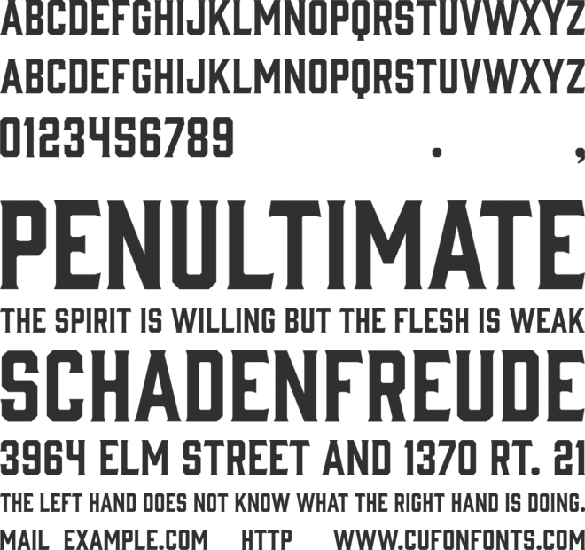 Gin Test font preview
