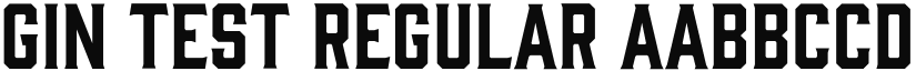 Gin Test Regular font