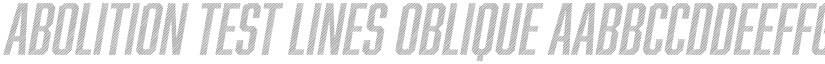 Abolition Test Lines Oblique font