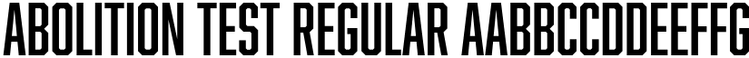 Abolition Test Regular font