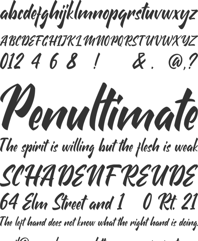 Kintapani font preview