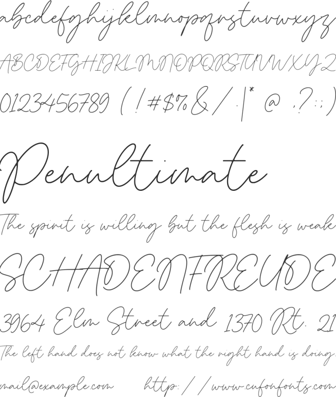 Realistica font preview