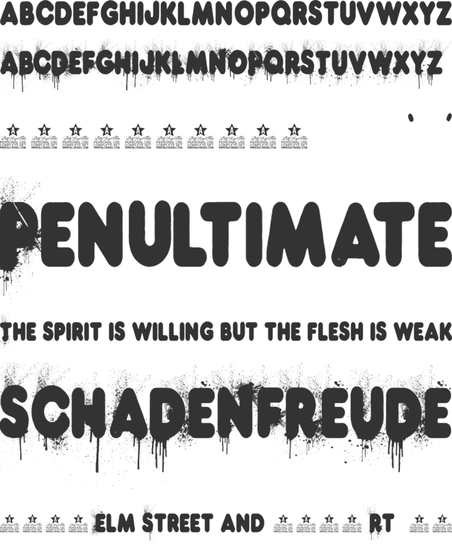 HOT DOG PERSONAL USE font preview