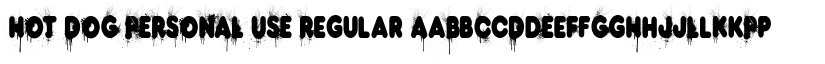 HOT DOG PERSONAL USE Regular font