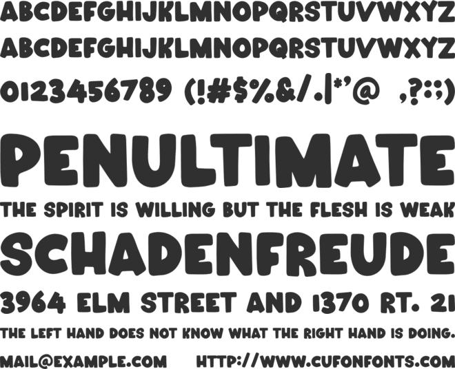 Crunch Chips font preview