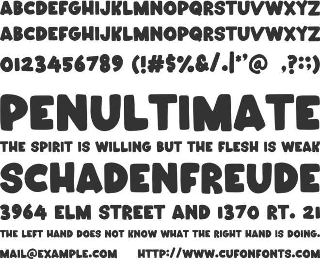 Crunch Chips font preview