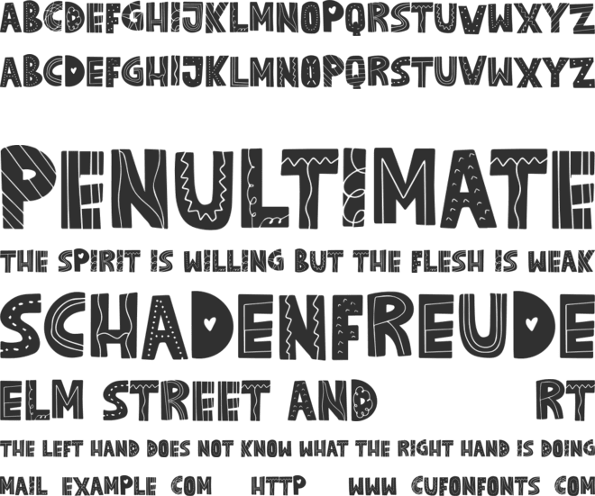 PARTY SIZE font preview