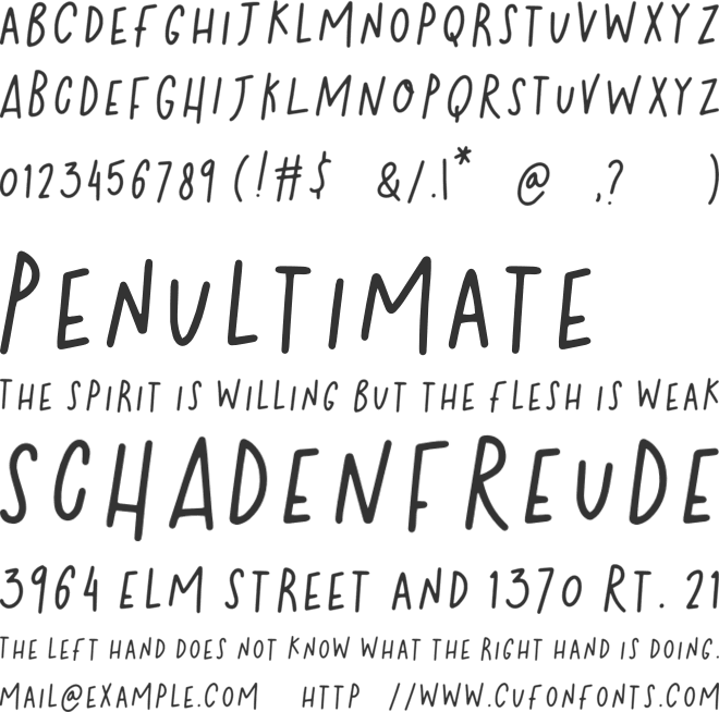 Goodbye Midnight font preview