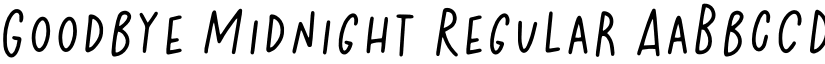 Goodbye Midnight Regular font