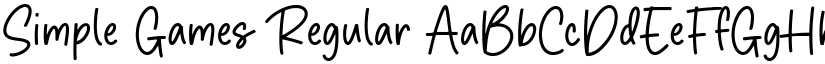 Simple Games Regular font