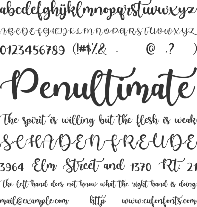 Beauty Sakura font preview