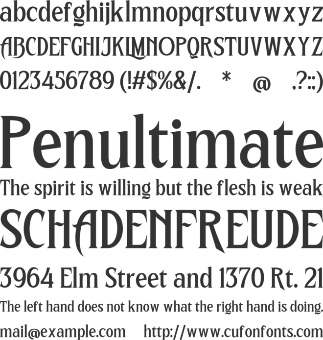 The Blowar font preview