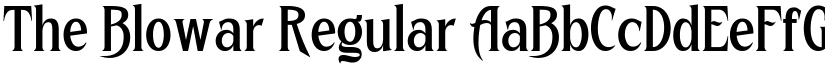 The Blowar Regular font