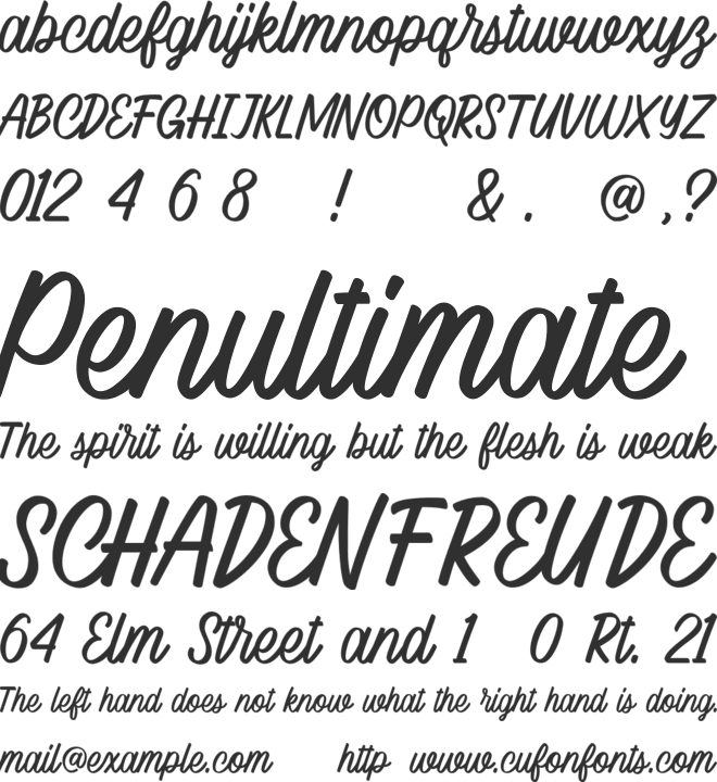 Manokwary font preview