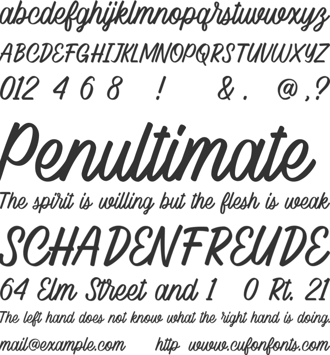 Manokwary font preview