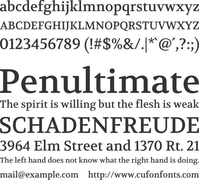Volkhov font preview