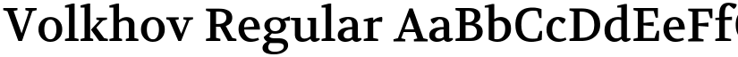 Volkhov Regular font