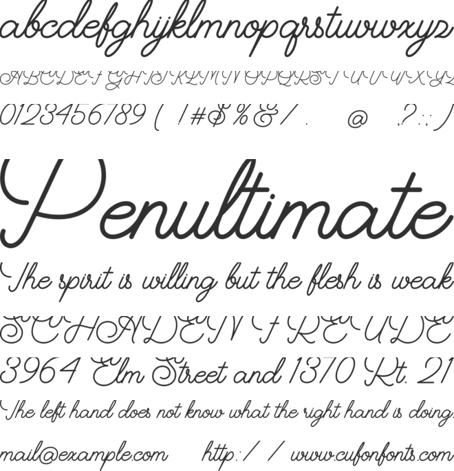 Daylane font preview
