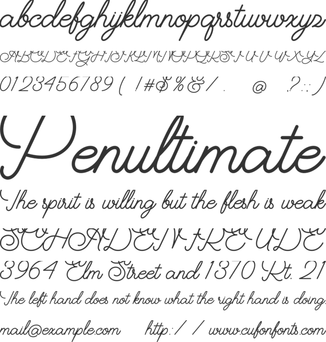 Daylane font preview