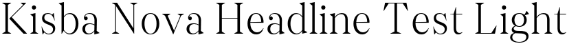 Kisba Nova Headline Test Light font