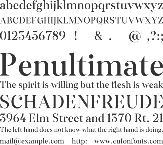 Kisba Nova Headline Test font preview