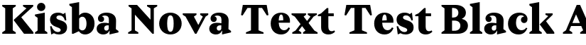 Kisba Nova Text Test Black font