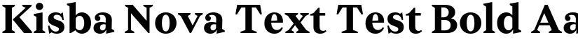 Kisba Nova Text Test Bold font