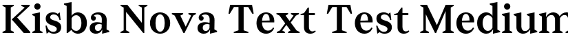 Kisba Nova Text Test Medium font