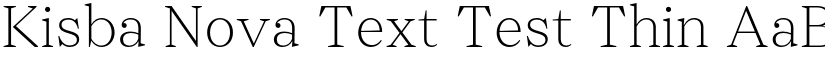 Kisba Nova Text Test Thin font