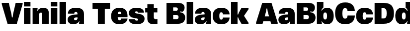 Vinila Test Black font
