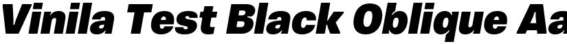Vinila Test Black Oblique font