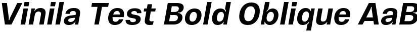 Vinila Test Bold Oblique font