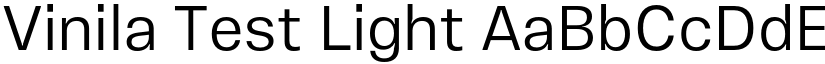 Vinila Test Light font