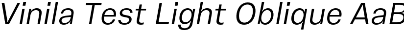 Vinila Test Light Oblique font