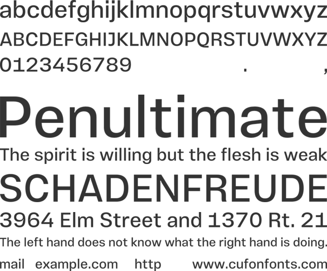 Vinila Test font preview