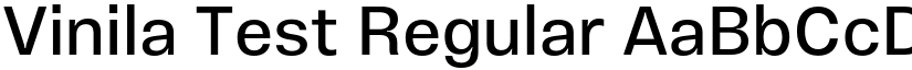 Vinila Test Regular font