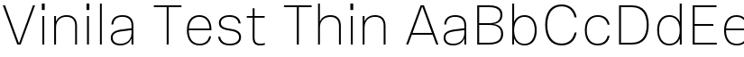 Vinila Test Thin font