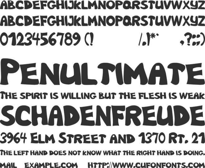 Nb Obese font preview