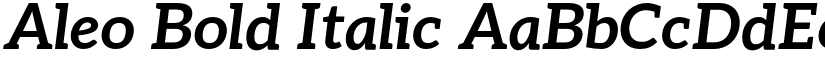 Aleo Bold Italic font