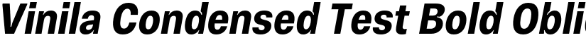 Vinila Condensed Test Bold Oblique font
