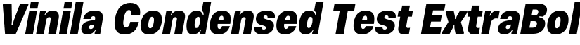 Vinila Condensed Test ExtraBold Oblique font