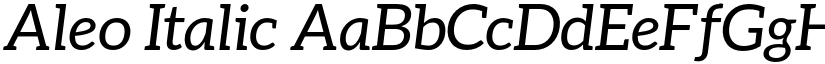 Aleo Italic font
