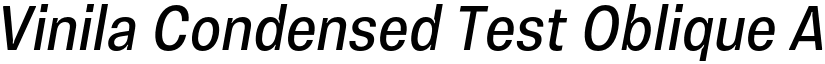 Vinila Condensed Test Oblique font