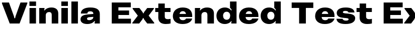 Vinila Extended Test ExtraBold font