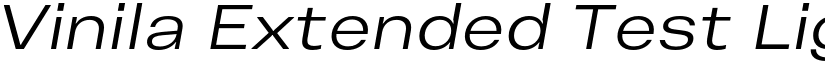 Vinila Extended Test Light Oblique font