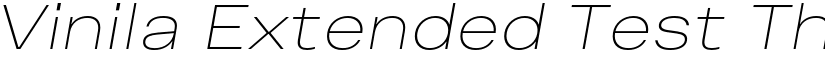 Vinila Extended Test Thin Oblique font