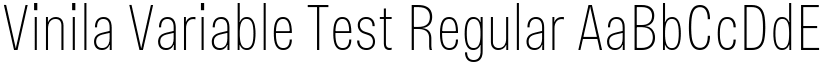 Vinila Variable Test Regular font