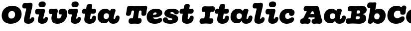 Olivita Test Italic font