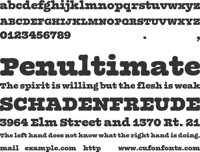 Olivita Test font preview