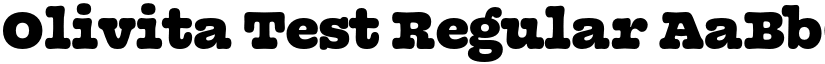 Olivita Test Regular font